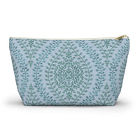 Mumbai Lace Accessory Pouch w T-bottom in Aqua